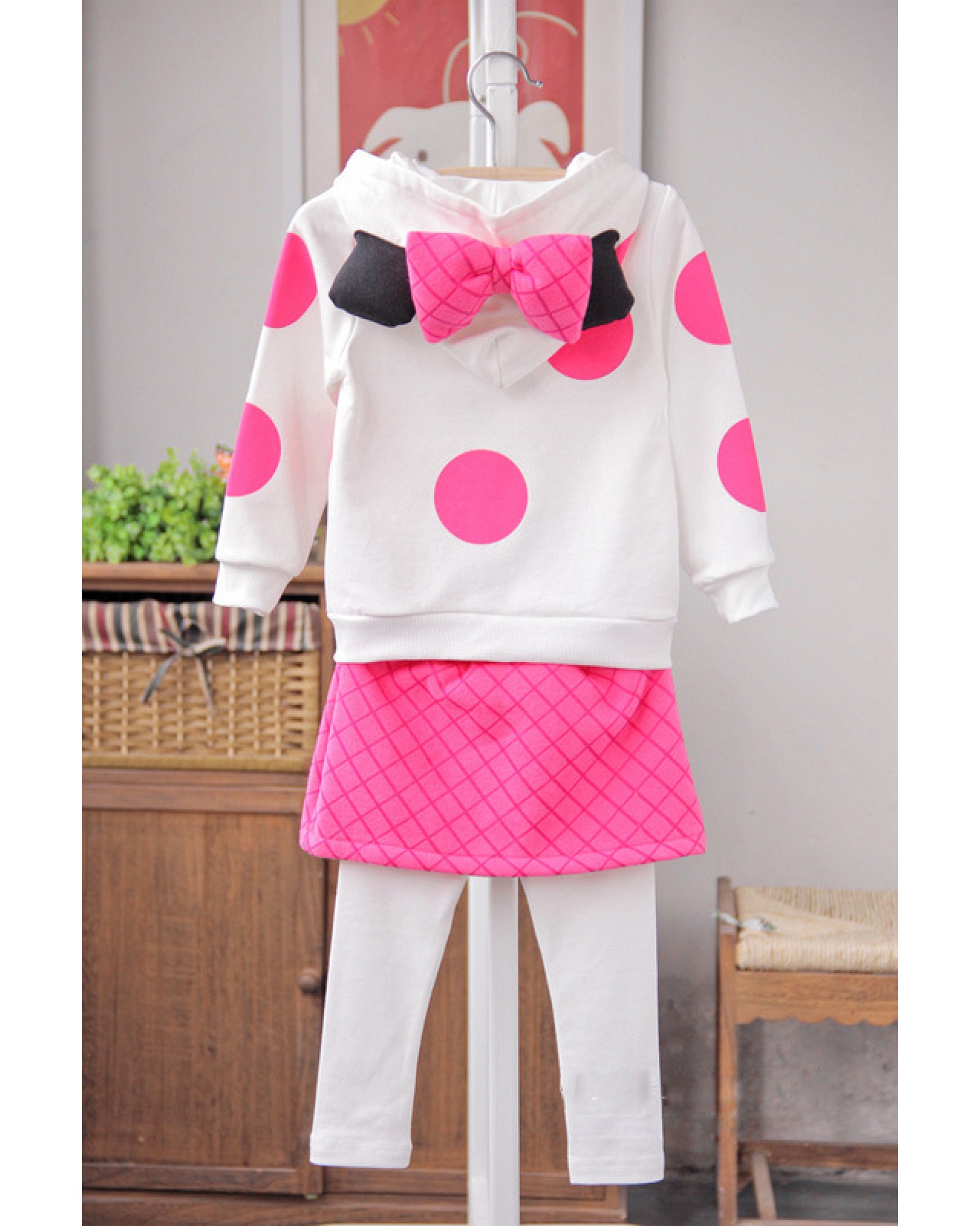 The new package hip jacket girls autumn dot culottes