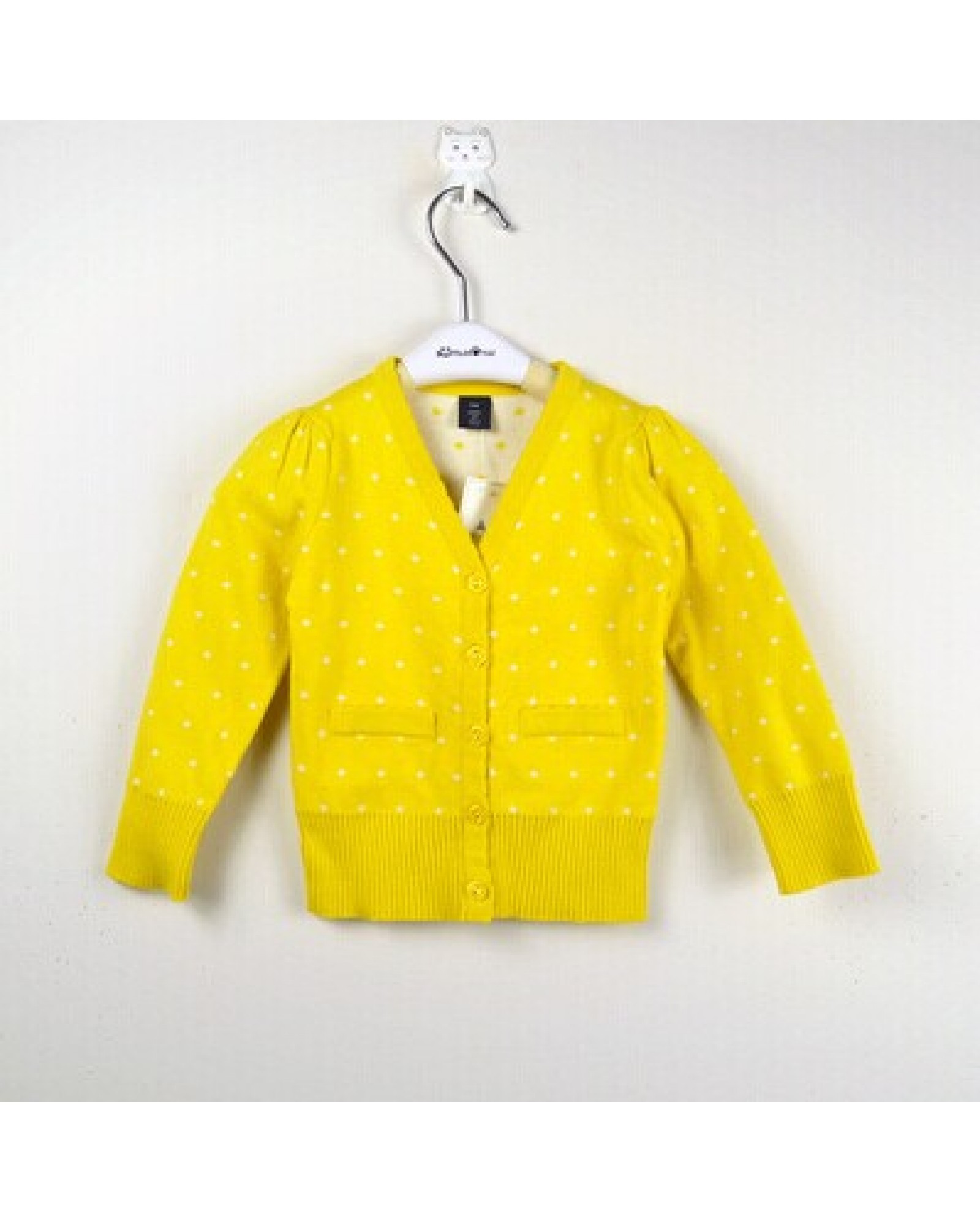 Autumn and winter children female Baby Knit Cardigan Sweater Girl jacket cotton wave 1-2-3 Huang Honglan