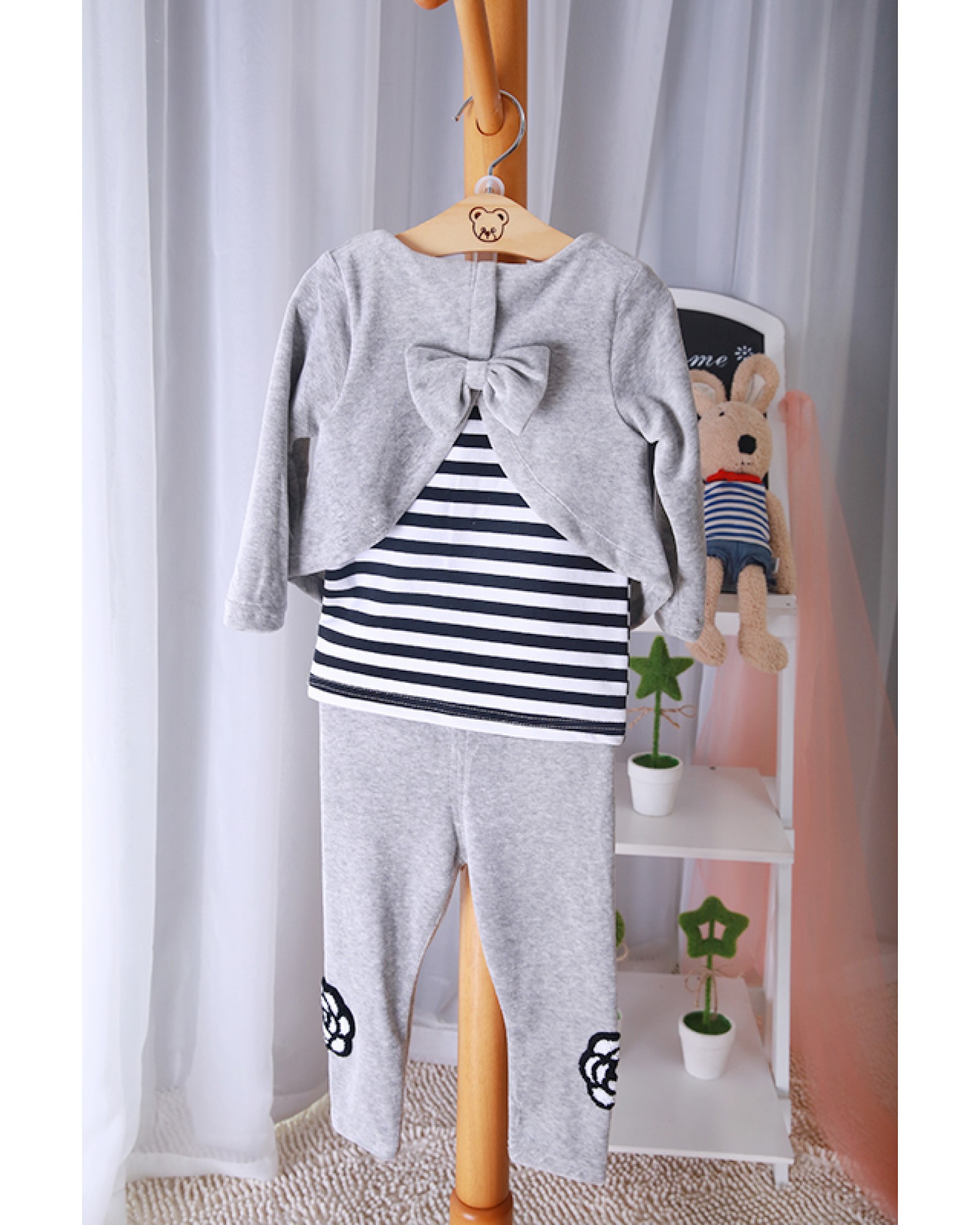 Cute girls two-piece cotton suit jacket