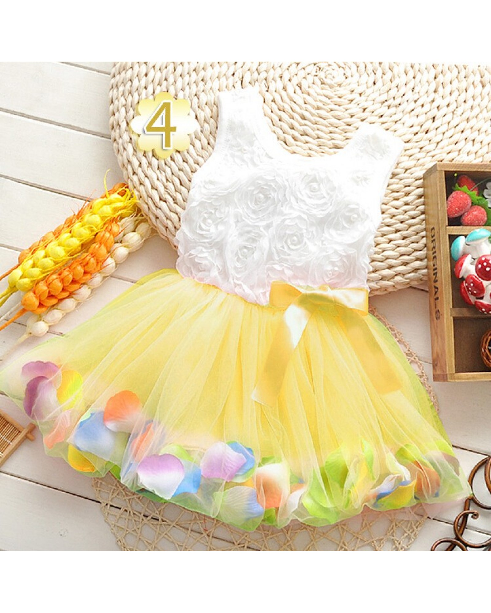 Free Shipping Girl Party Dress Princess Baby Kids Sunshine Dress Girls Party Dress