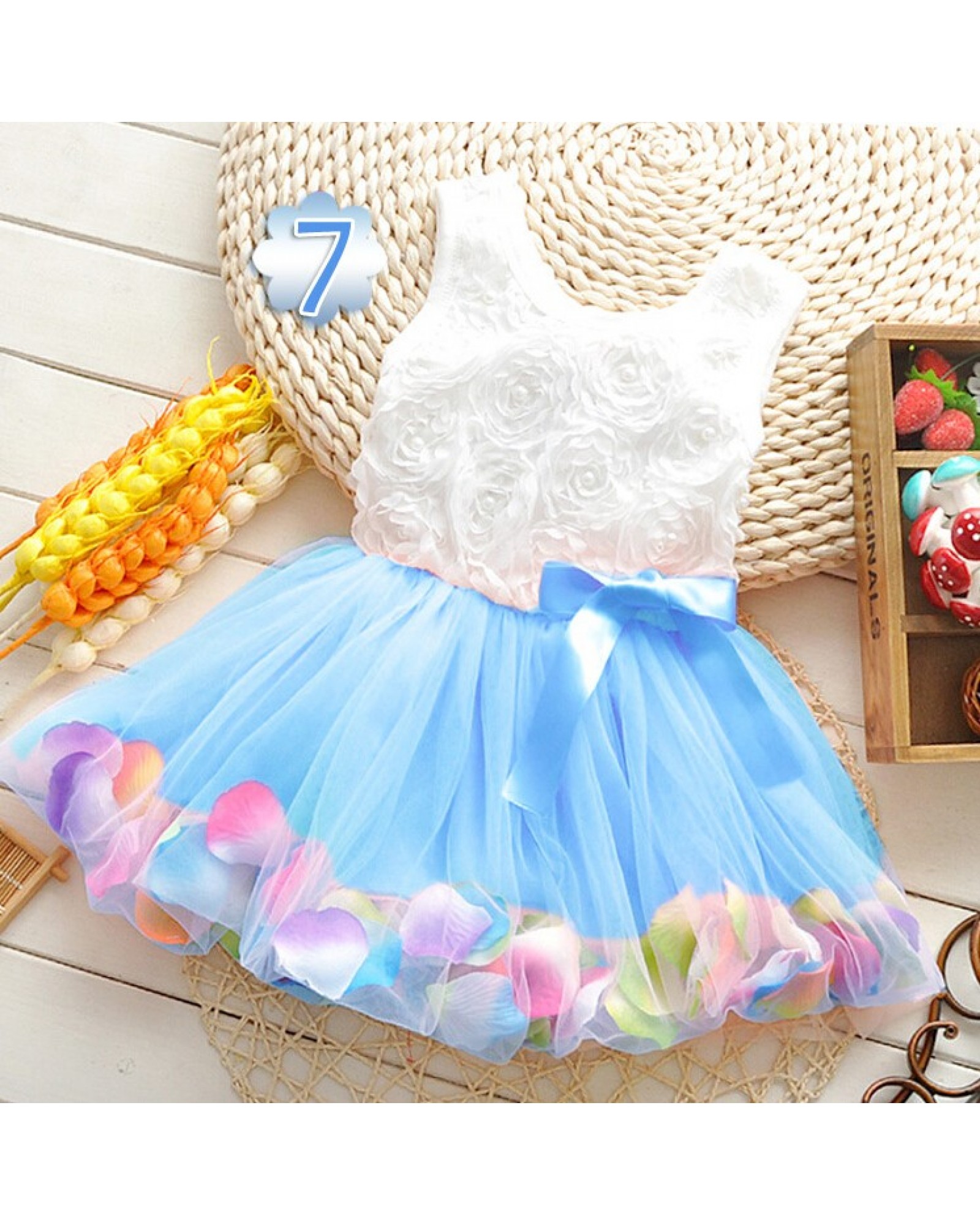 Free Shipping Girl Party Dress Princess Baby Kids Sunshine Dress Girls Party Dress