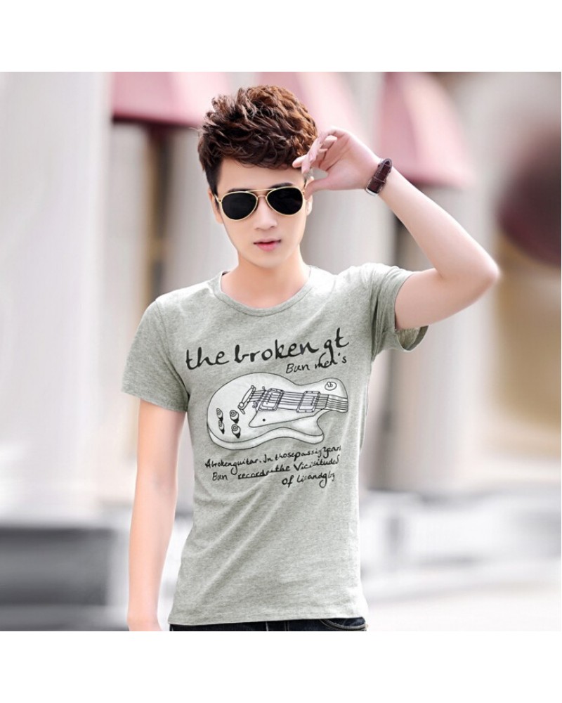 The new 2015 short sleeve T-shirt male han edition dress men's short sleeve T-shirt men's printing a half sleeve T-shirt in summer