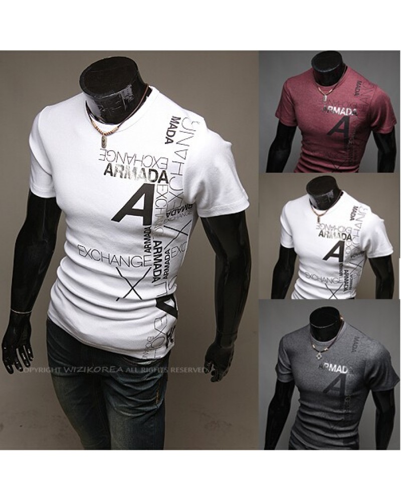 summer fashion print shirt Mens shorts sport T-shirts TeesMen skull tshirt casual shirts for men