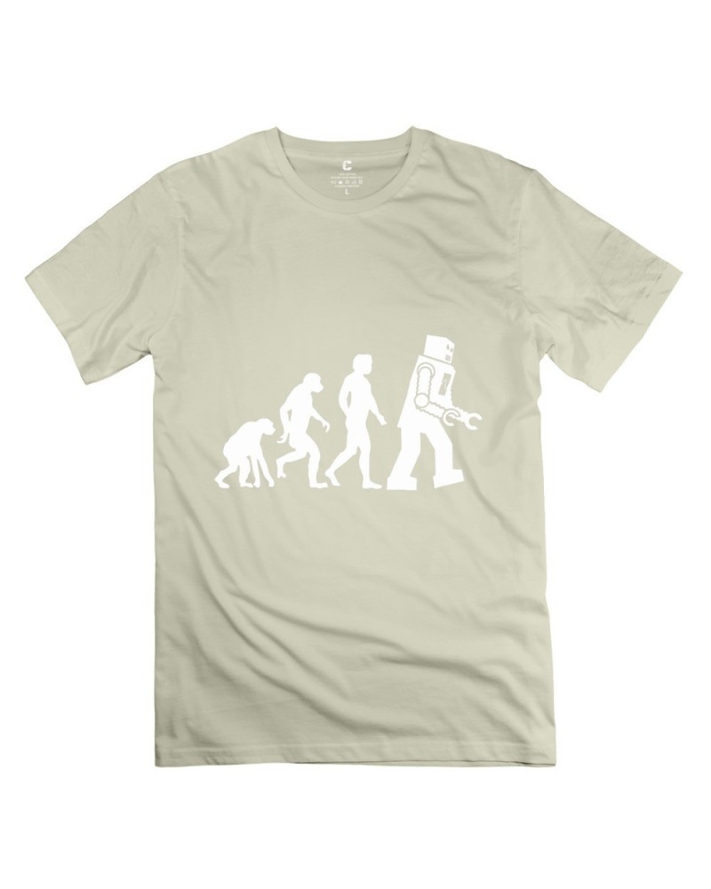 Men's Personalize Sheldon Cooper Human Evolution Futurama Robot Evolution Geek T-shirt