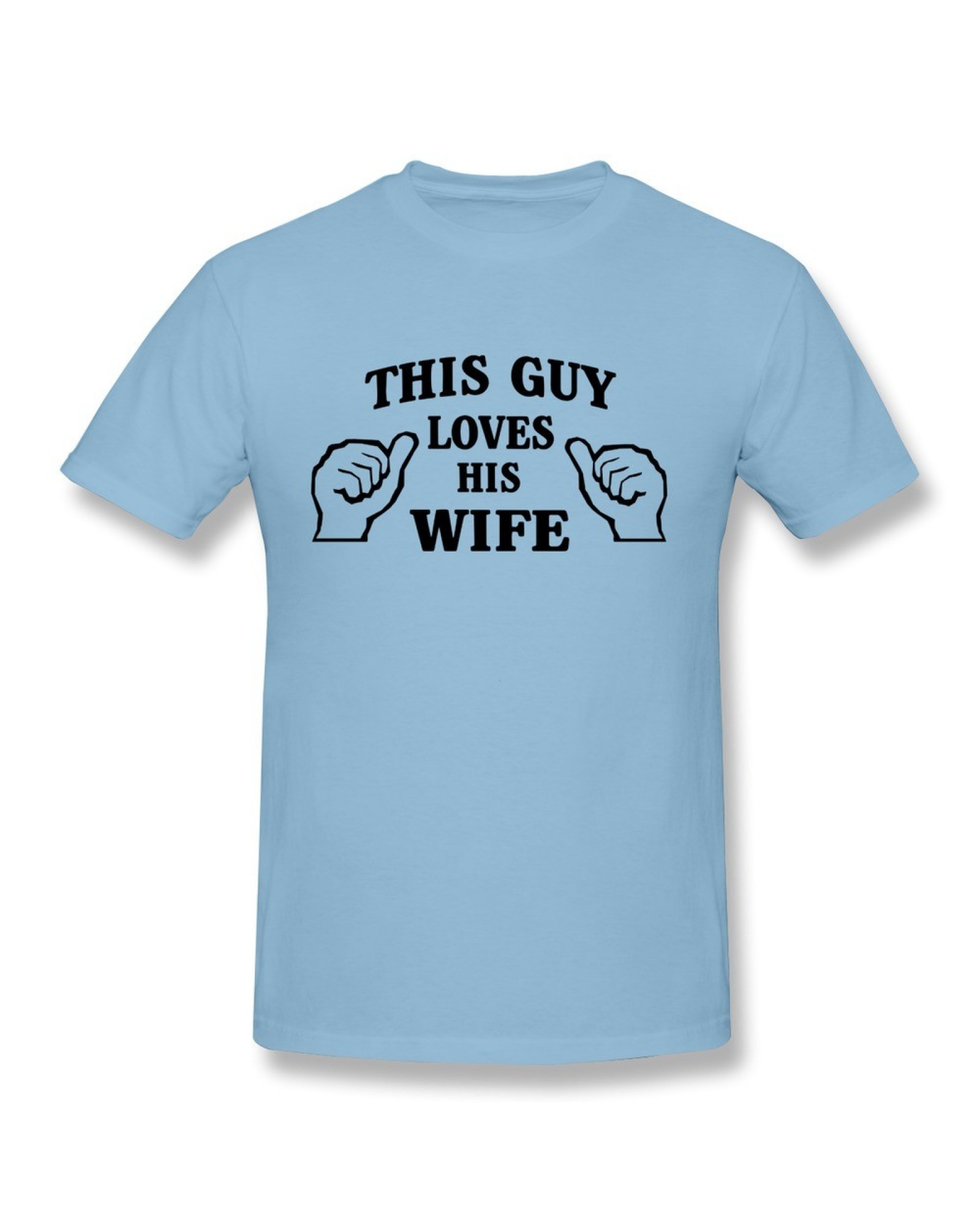 Men's Customize Guy Loves Wife T-shirt