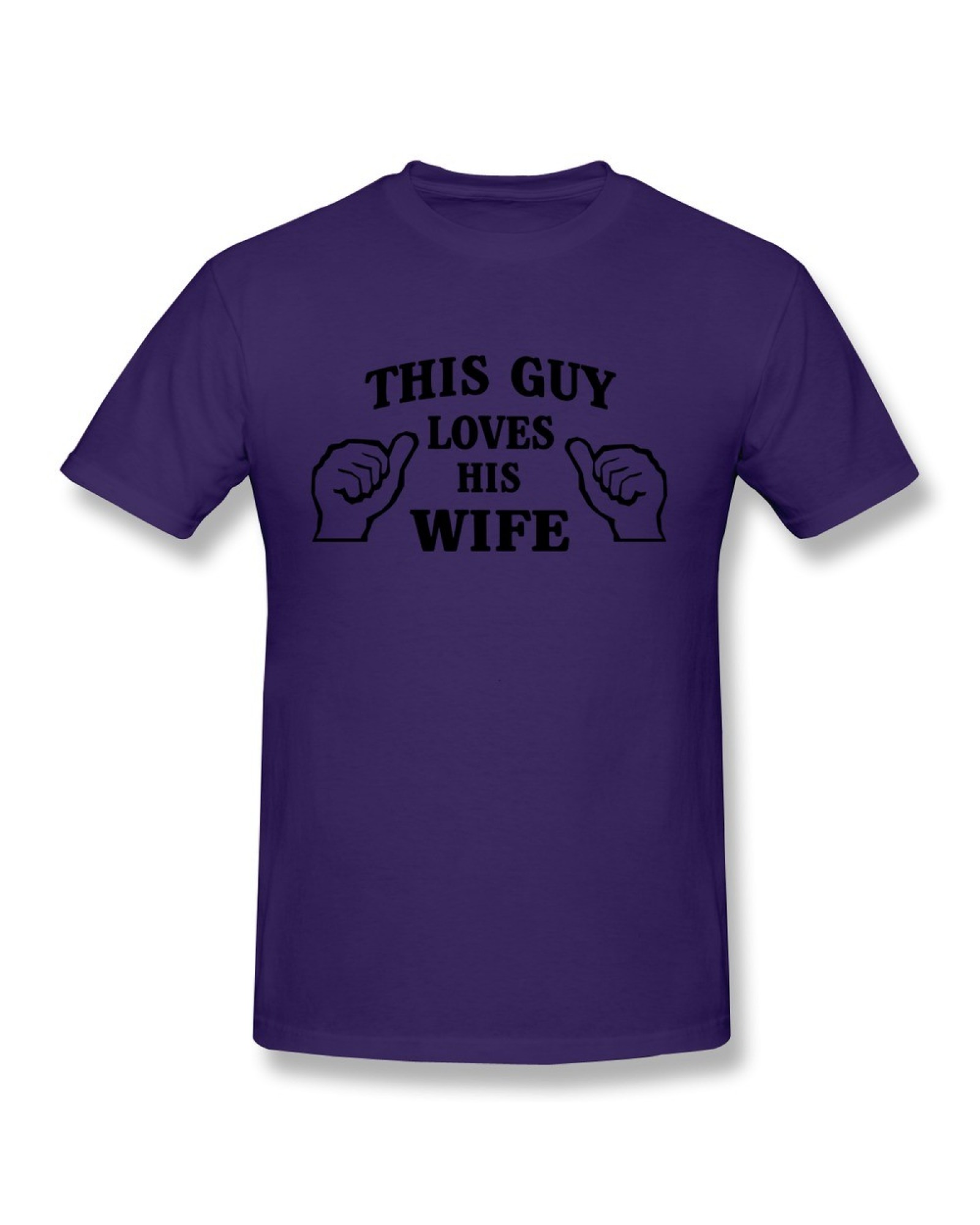 Men's Customize Guy Loves Wife T-shirt