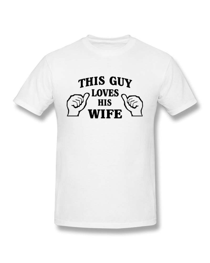 Men's Customize Guy Loves Wife T-shirt