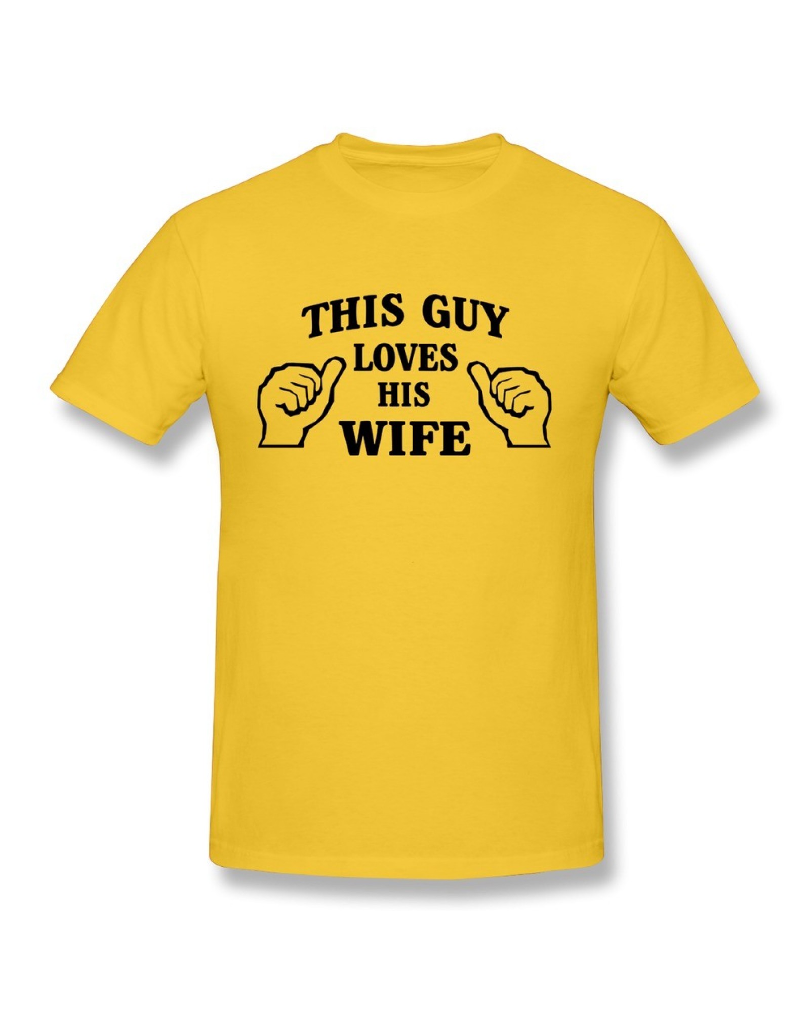 Men's Customize Guy Loves Wife T-shirt