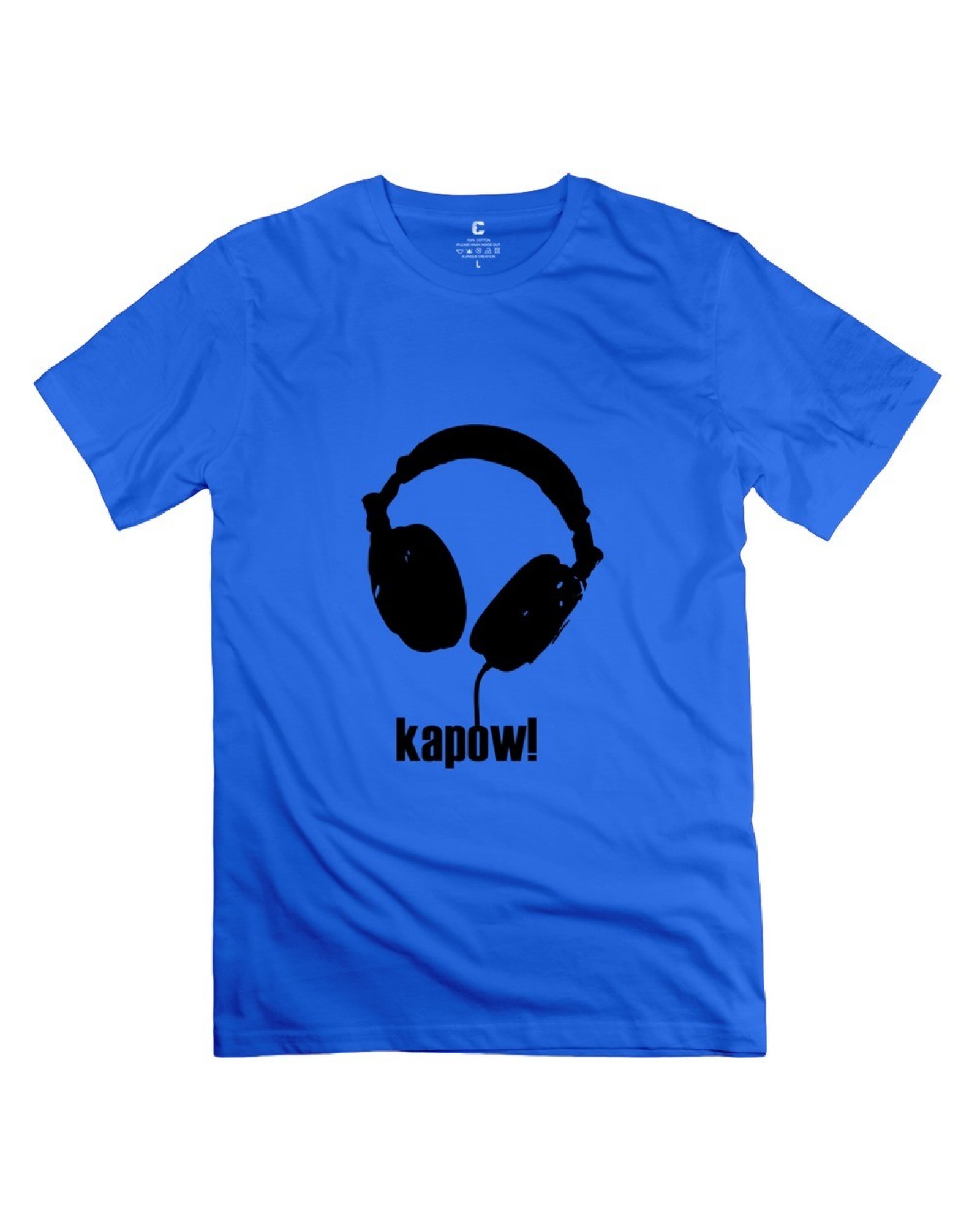 Men's Customize Kapow Head Phones T-shirt