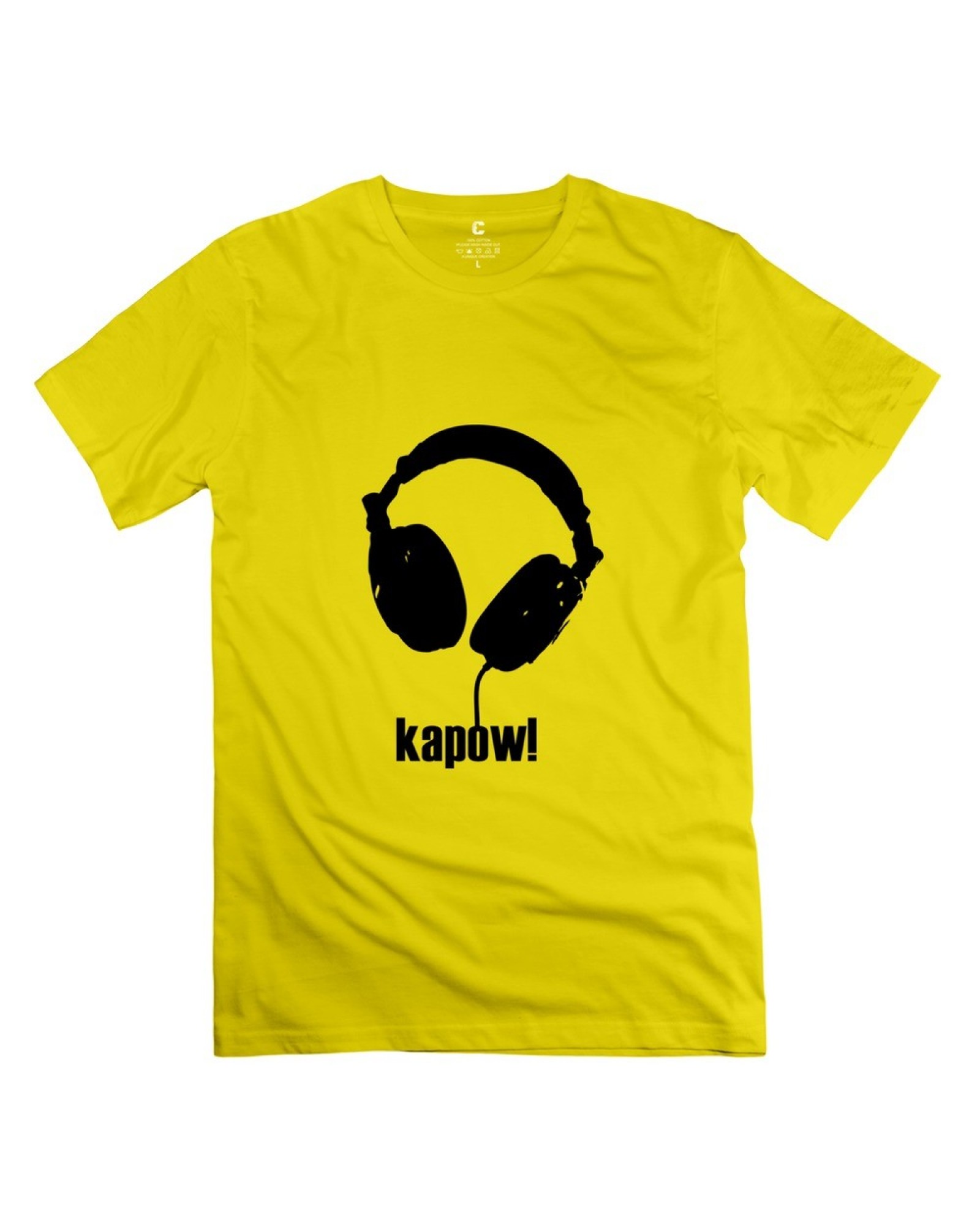 Men's Customize Kapow Head Phones T-shirt