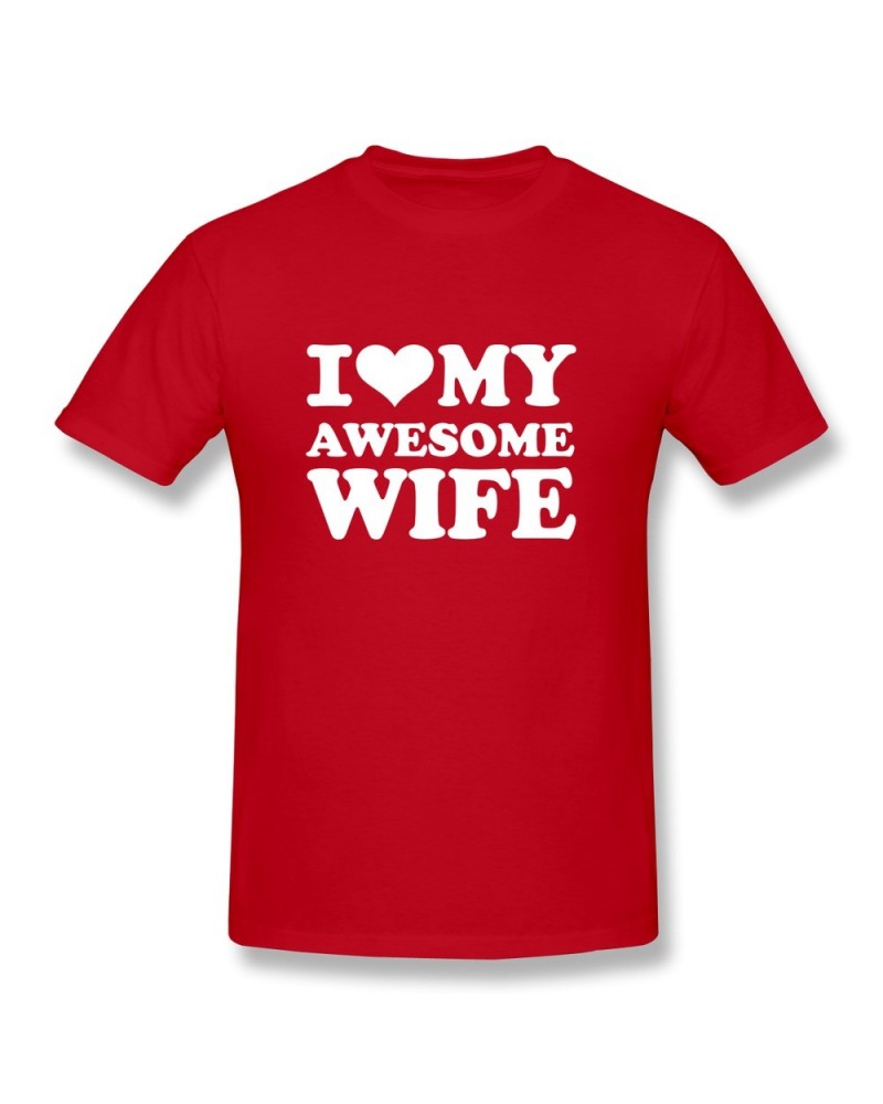 Men's Custom I Love Awesome Wife T-shirt